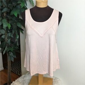 Love,fire pink scoop neck ribbed & Pom Pom detail Woman’/Junior large